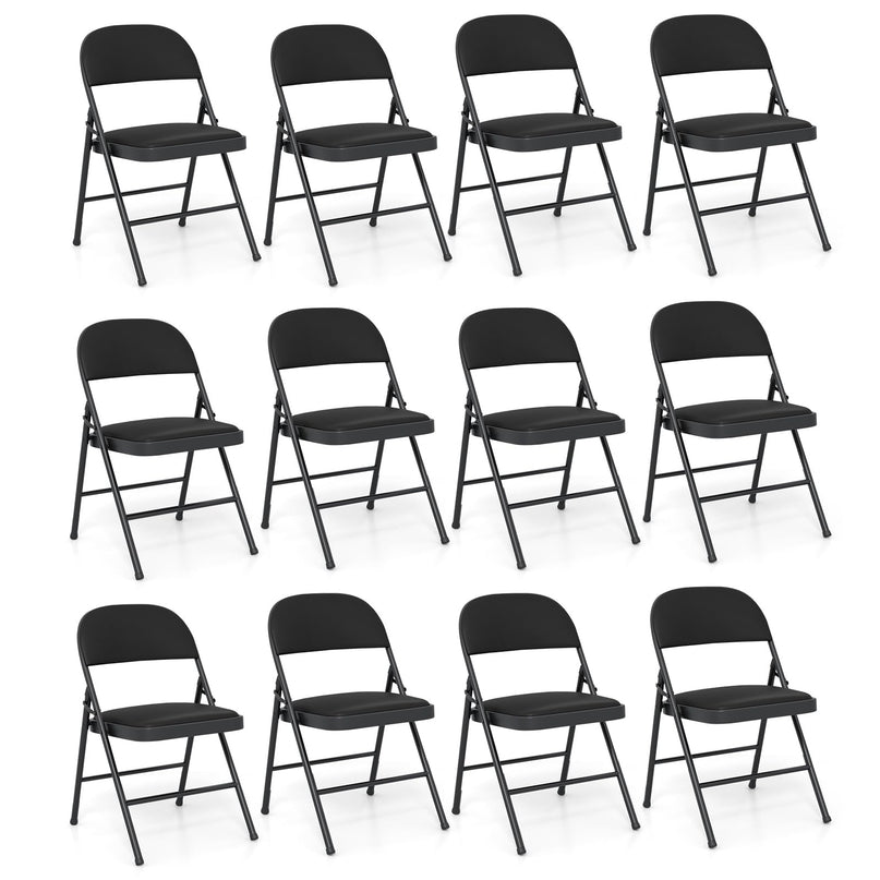 Giantex Folding Chair with Metal Frame for Indoor Outdoor Events