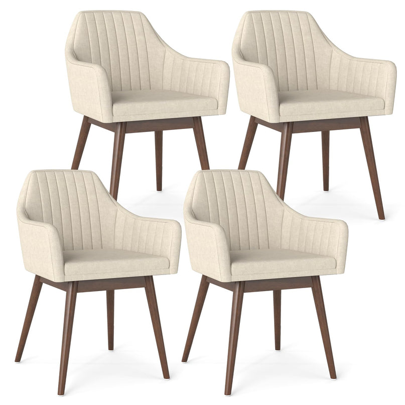 Giantex Upholstered Dining Chairs Set of 2/4 for Living Room