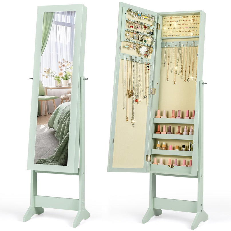 Giantex Jewelry Armoire with Full Length Mirror