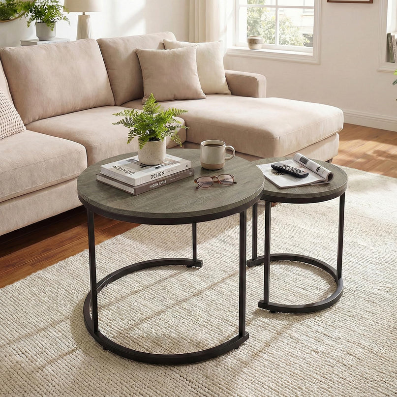 Tables basses gigognes Giantex (lot de 2) pour salon