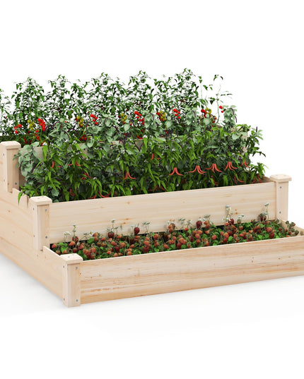 Giantex 3-Tier Raised Garden Bed, Tiered Planter Box
