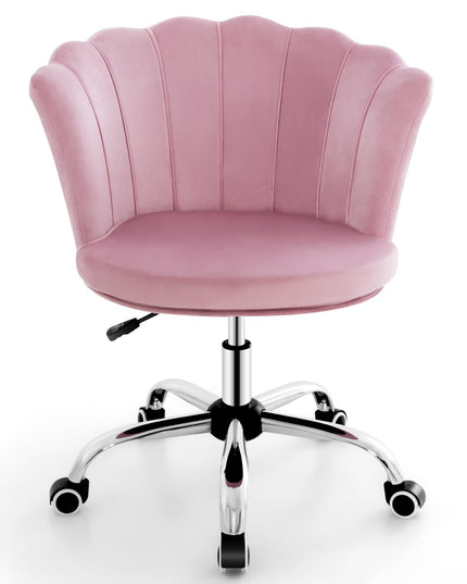 Giantex Velvet Office Desk Chair Pink