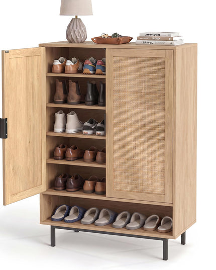 GIANTEX 6-Tier Shoe Cabinet 43" Tall Shoe Rack Cabinet with Doors