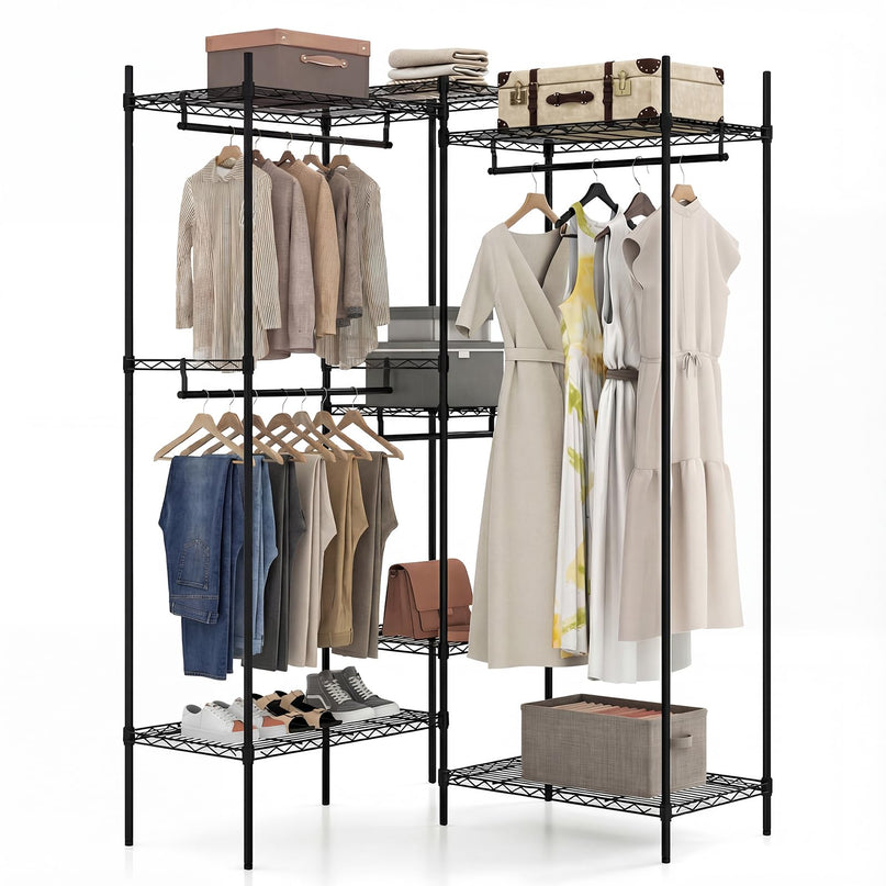 Giantex Portable Wardrobe Convertible Clothes Organizer