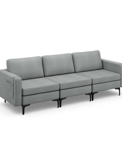 Giantex 3 Seat Sectional Sofa Couch, 94.5" L Modular Sleeper