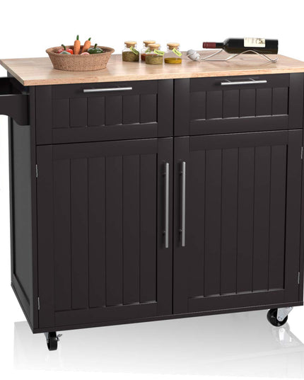 Giantex Kitchen Island Cart Rolling Storage Trolley Cart
