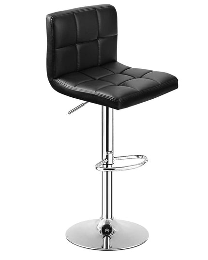 Giantex Bar Stool, Modern Swivel Adjustable Armless Barstools, Square Counter Height PU Leather Bar Stools