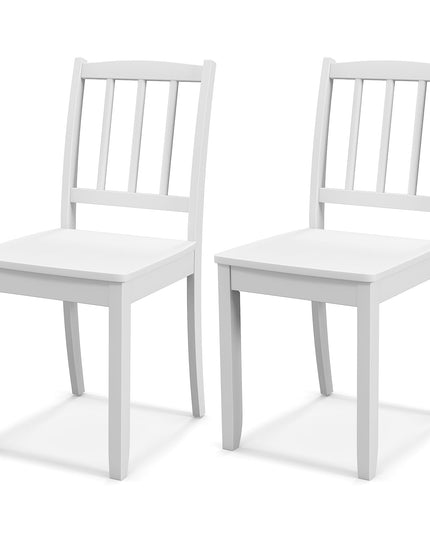 Giantex Farmhouse Dining Chairs Set of 2/4, Modern Kitchen Chairs w/Rubber Wood Legs & Curved Backrest