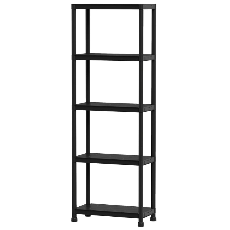 Giantex 5-Tier Heavy-Duty Plastic Storage Shelves(24" x 12.5" x 69")