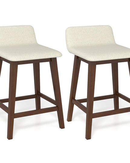 Giantex 24" Bar Stools Set of 2/4 with Low Back for Kitchen Island