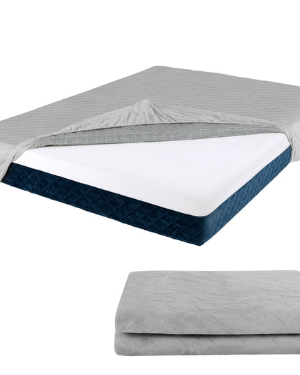 Giantex Mattress Topper Cover, Soft Velvet Mattress Protector with Deep Pockets