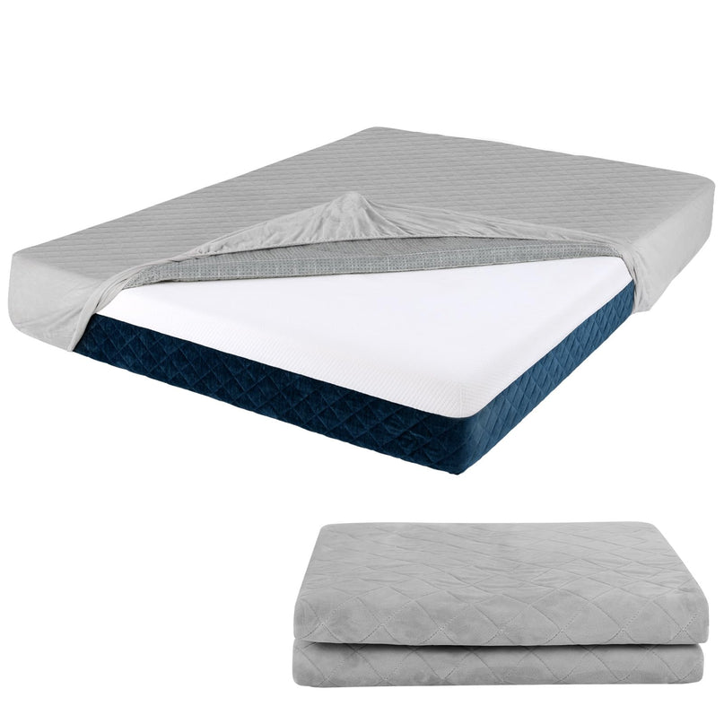 Giantex Mattress Topper Cover, Soft Velvet Mattress Protector with Deep Pockets
