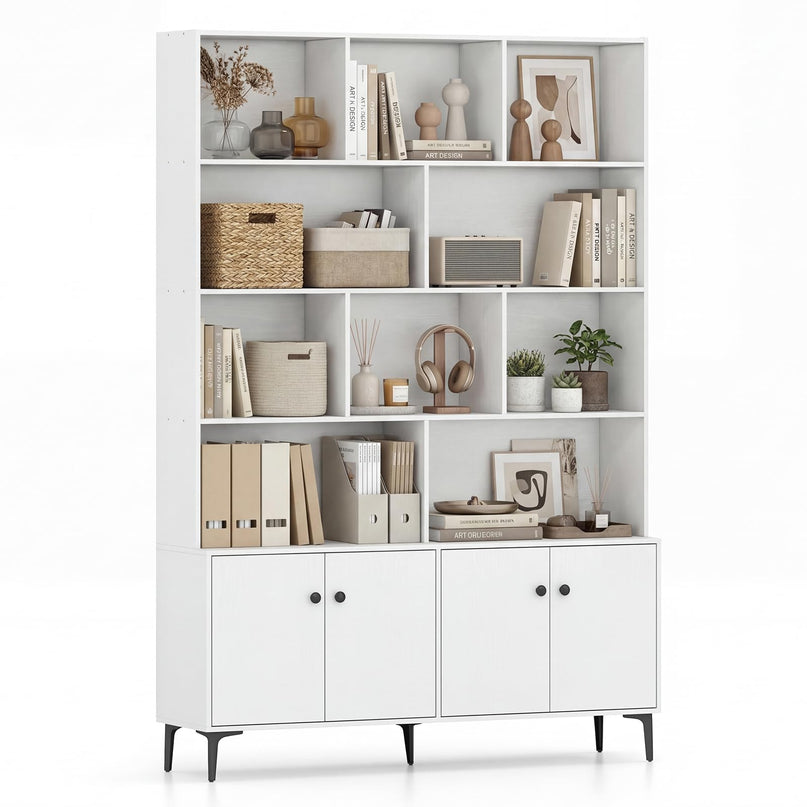 Giantex 68.5" Tall Bookcases and Bookshelves with 2 Doors