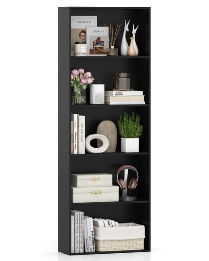 Giantex 5 Tier Bookshelf for Living Room Bedroom Home Office