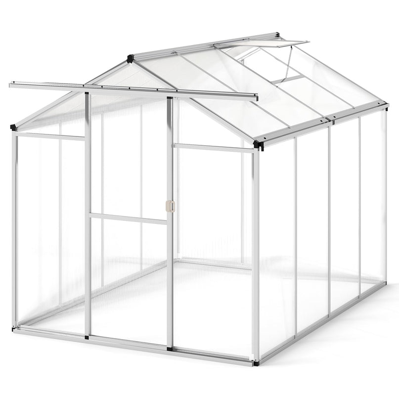 Giantex Outdoor Large Walk-in Green House w/ Rain Gutter