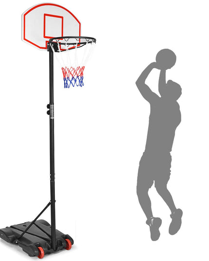 Portable Basketball Hoop w/Wheels, Height Adjustable Basketball Stand