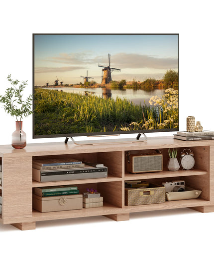 Giantex TV Stand Entertainment Center - Farmhouse Television Table up to 65 Inches TVs, 7 Colors