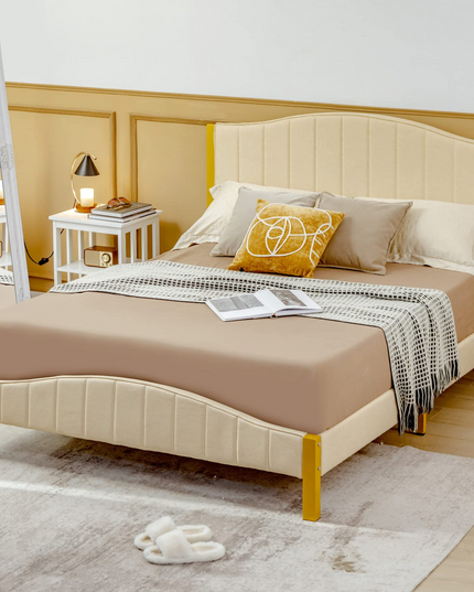 Giantex Full Size Upholstered Bed Frame