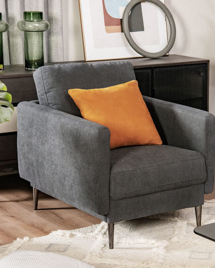 Giantex Sofa Couch, for Bedroom, Reception Rooms, Chair & Loveseat(Grey & White)