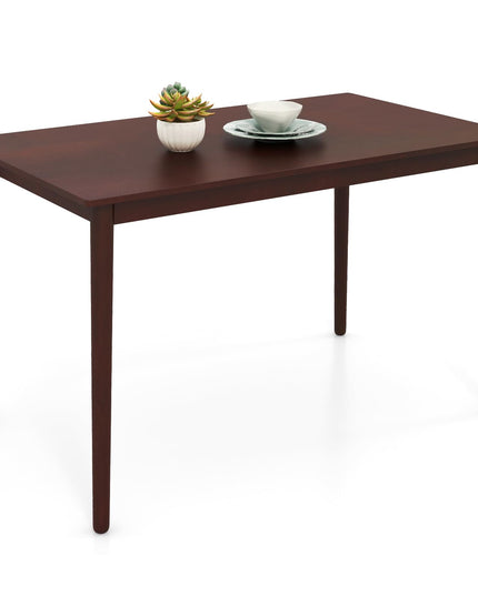 Giantex Dining Table for 4, Rectangular Kitchen Table, Mid Century Modern Dining Table with Rubber Wood Legs