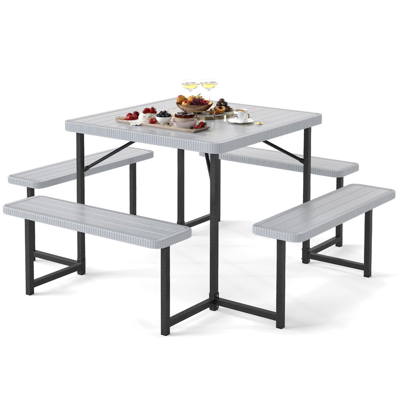 Giantex Picnic Table Bench Set for 4-8 People