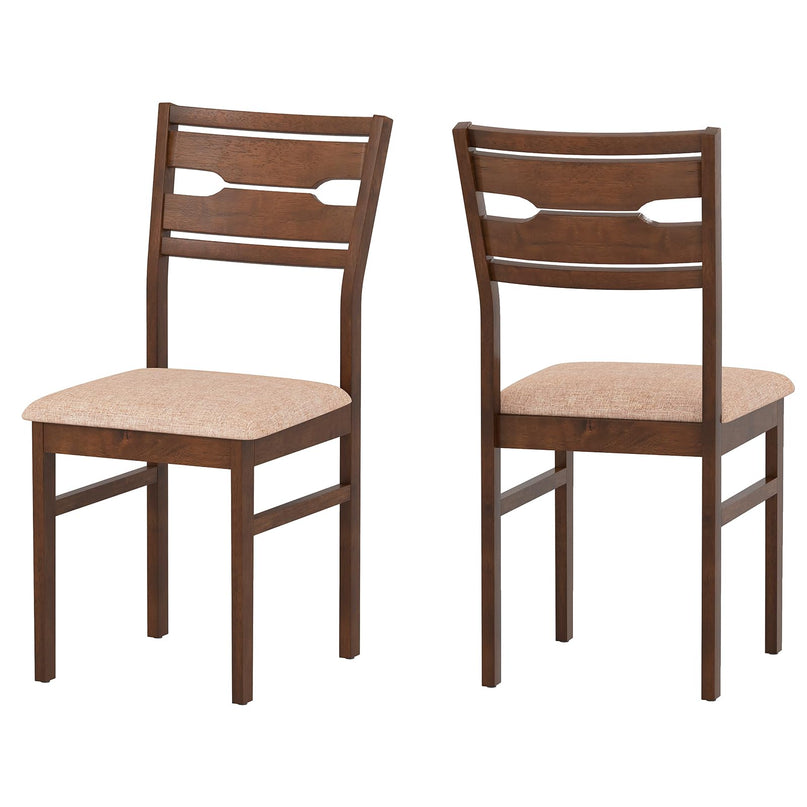 Giantex Wooden Dining Chairs Set of 2/4 Fabric Upholstered Kitchen Armless Chair