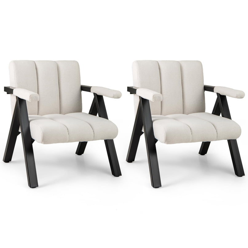 Giantex Mid-Century Modern Accent Chair Comfy Oversized Reading Chair