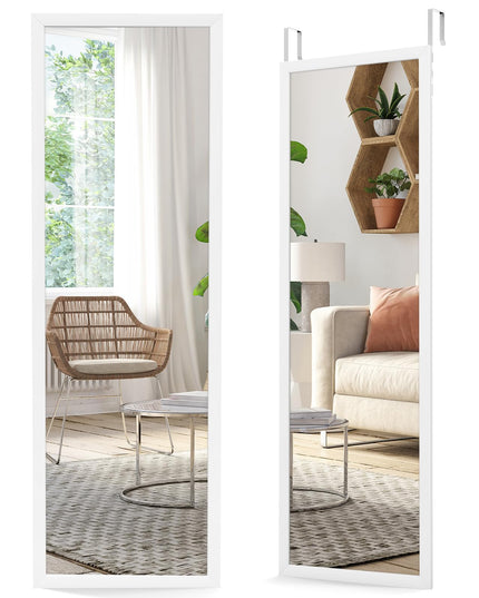 CHARMAID Over The Door Full Length Mirror, Arched Full Body Mirror