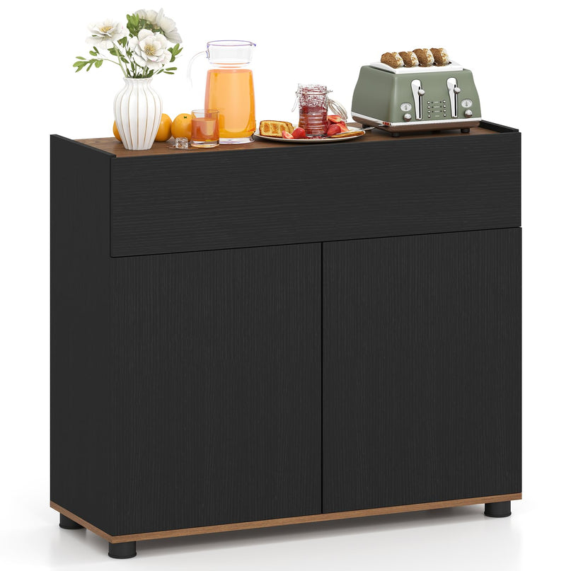 Buffet commode Giantex avec rangement, tiroir et portes à ouverture par pression