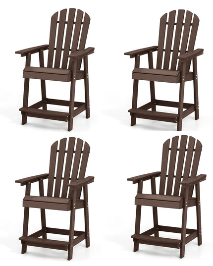 Giantex HDPE Tall Adirondack Chair, 24.5”H Counter Height Bar Stool