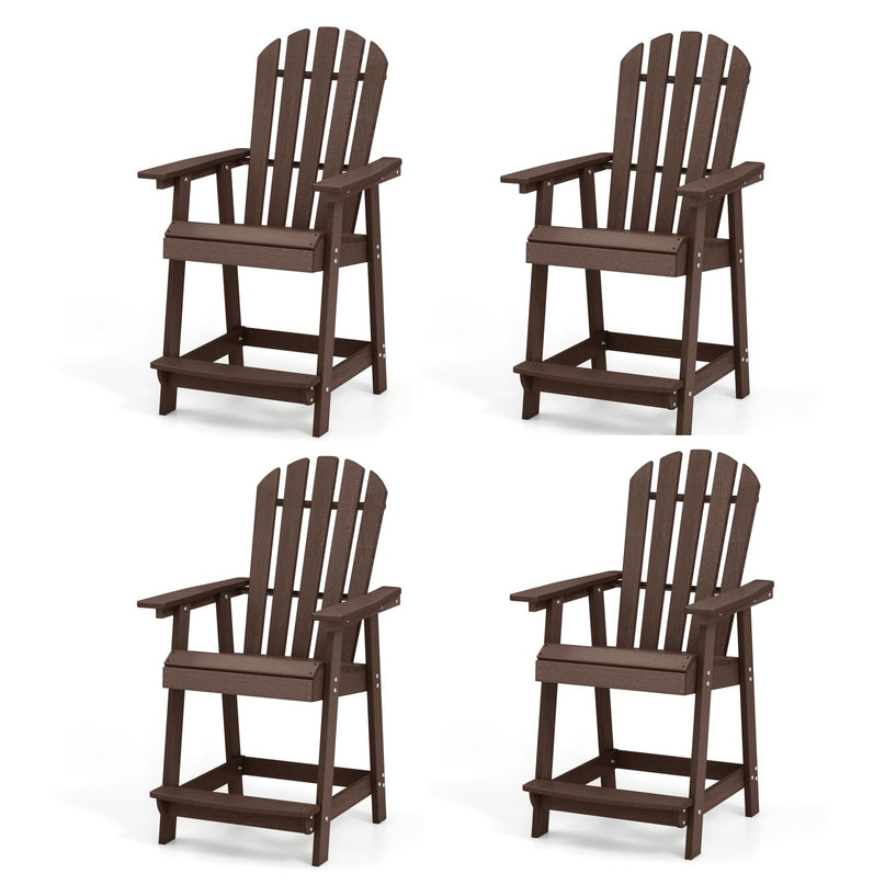 Giantex HDPE Tall Adirondack Chair, 24.5”H Counter Height Bar Stool