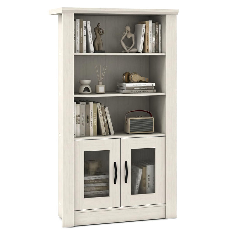 GIANTEX 48.5" Tall Modern Bookshelf with Cabinet