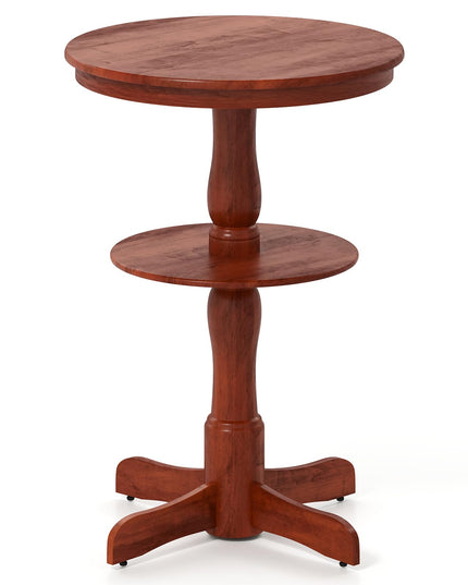 Giantex 2 Tier Tall Round Dining Table with Pedestal Base