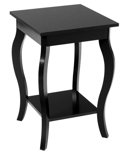 16" End Table W/Storage & Shelf Curved Legs Home Furniture for Living Room