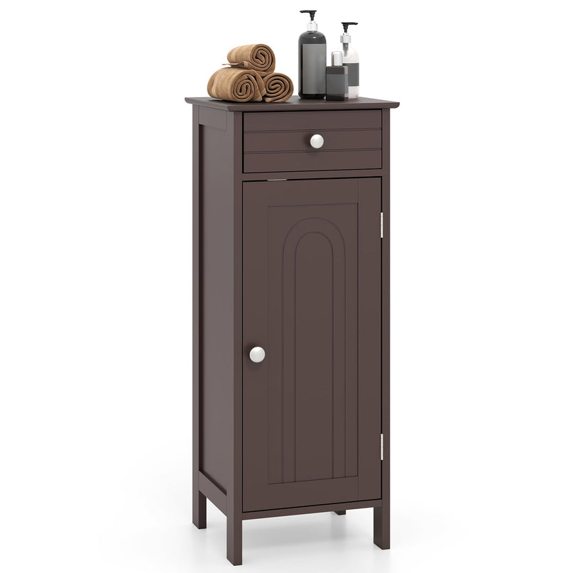 Giantex 34.5” Bathroom Cabinet Narrow Side Storage Organizer