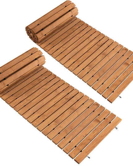 Giantex 8ft Wooden Garden Pathway
