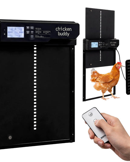 Giantex Aluminum Auto Chicken Coop Door Solar Powered with Light Sensor & Timer