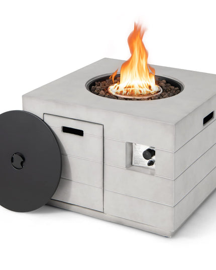 Outside Fire Pit Table - 50,000 BTU Outdoor Square Propane Fire Table