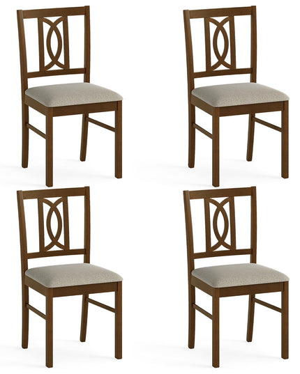 Giantex Chaises de Salle à Manger Lot de 2/4 Chaises de Salle à Manger en Bois d'Hévéa