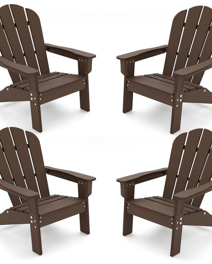 Chaise Adirondack pour enfants Giantex en PEHD – Chaise de jardin toutes saisons pour tout-petits au design ergonomique