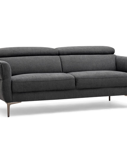 Giantex Couch, Upholstered Loveseat with Lift-up Headrest and Metal Legs