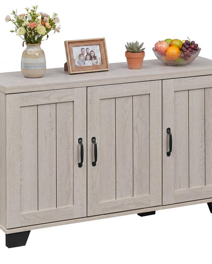 Giantex 45" Farmhouse Sideboard Buffet Cabinet with 3 Doors