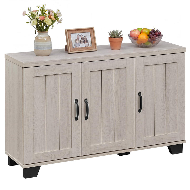 Giantex 45" Farmhouse Sideboard Buffet Cabinet with 3 Doors