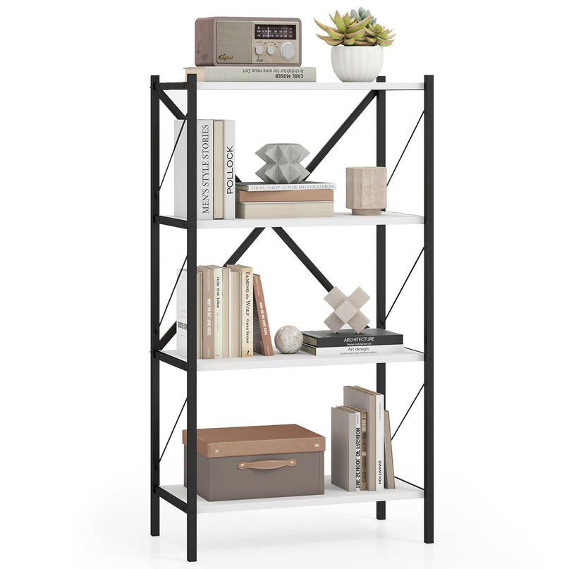 Giantex 3/4 Tier Bookshelf with Heavy-Duty Metal Frame
