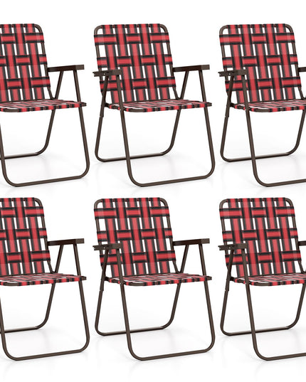 Giantex 2/4/6-Pack Lightweight Folding Camping Chairs