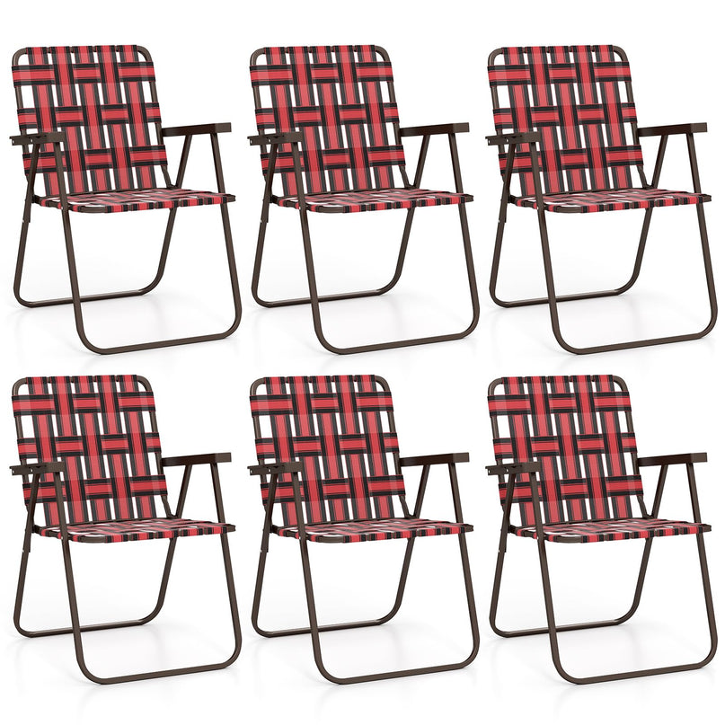 Giantex 2/4/6-Pack Lightweight Folding Camping Chairs