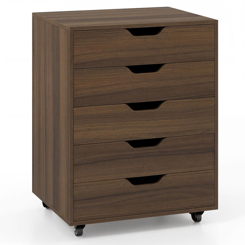 Giantex 5-Drawer Vertical File Cabinet Mobile Office Storage Cabinet