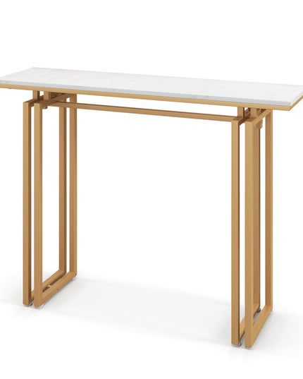 Giantex 43.5" Console Table for Entryway - Faux Marble Sofa Table