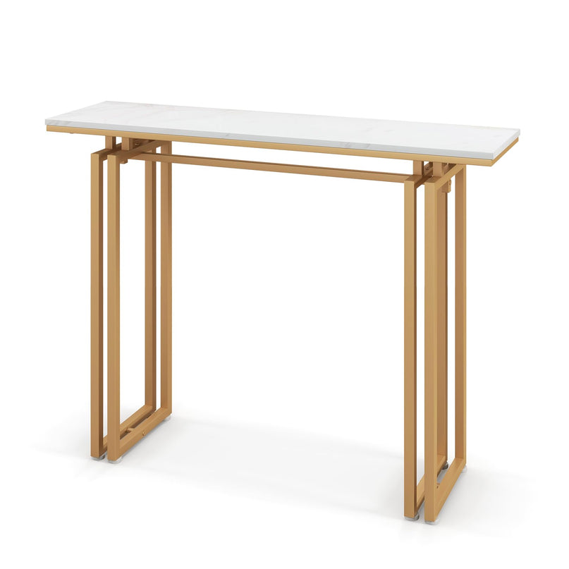 Giantex 43.5" Console Table for Entryway - Faux Marble Sofa Table