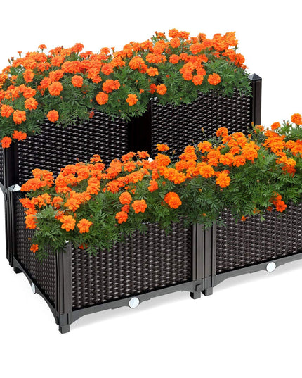 Set of 4 Raised Garden Bed Kits